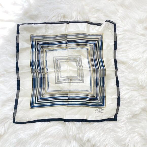 Oscar De La Renta Silk Striped Scarf